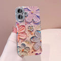 Blush Butterfly Garden Rhinestone iPhone 17 16 15 14 13 12 11 Plus Pro Max Case
