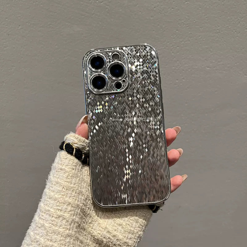 Silver Starlight Faceted Mosaic iPhone Case
