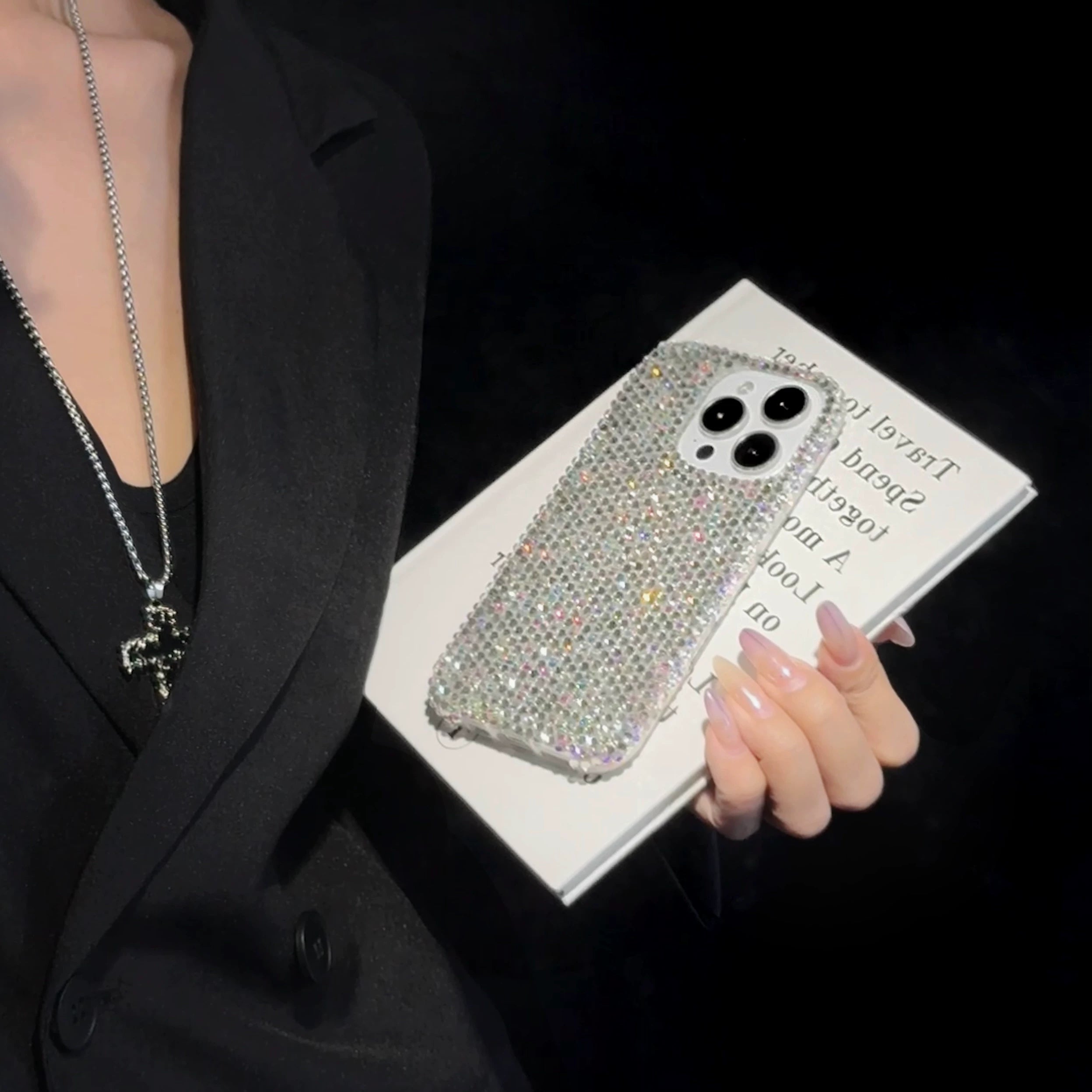 Aurora Ice Rhinestone iPhone Case – Full Crystal Bling