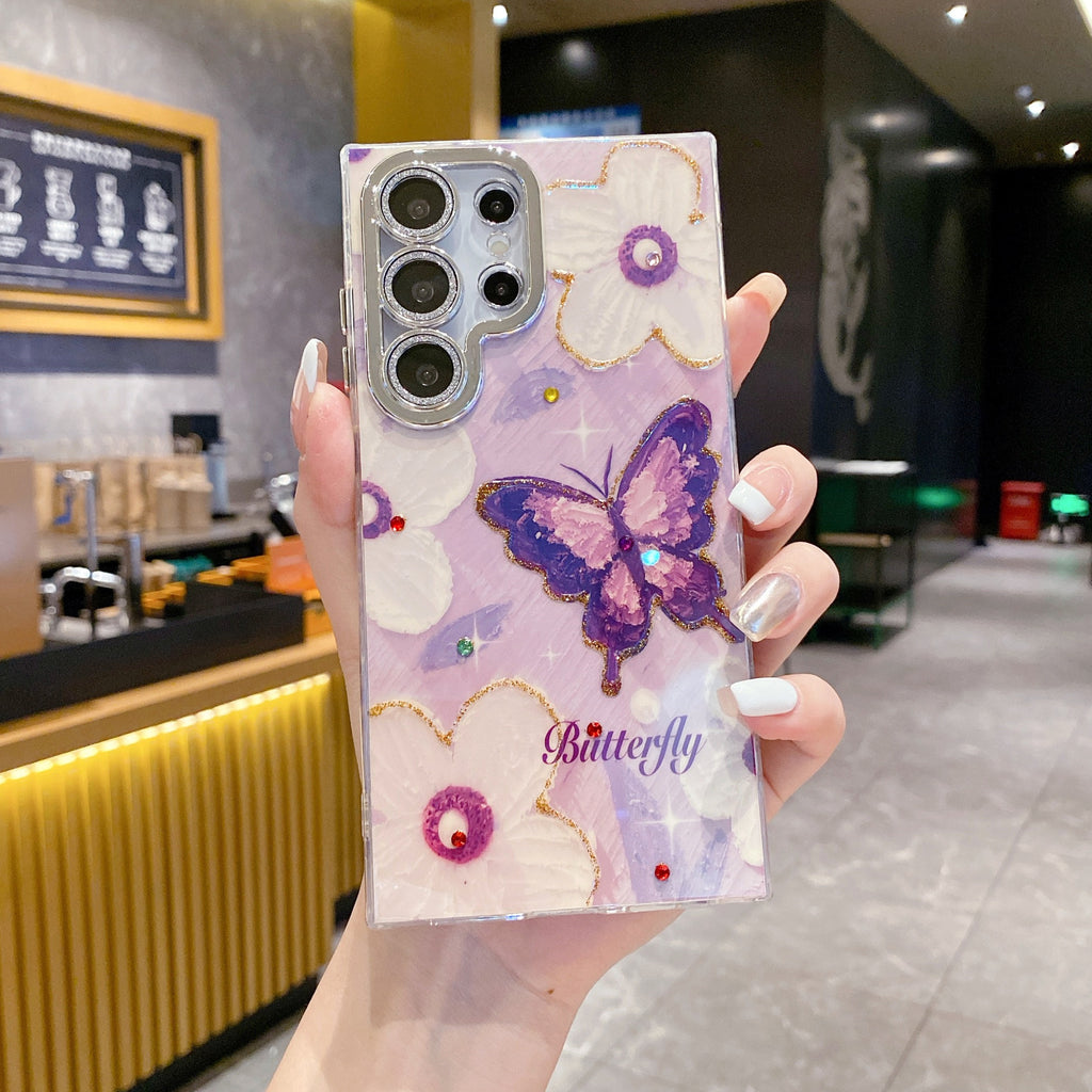 Oil Painting Floral Samsung Cases with Camera Lens Protection