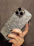 Silver Stardust Glitter iPhone Case