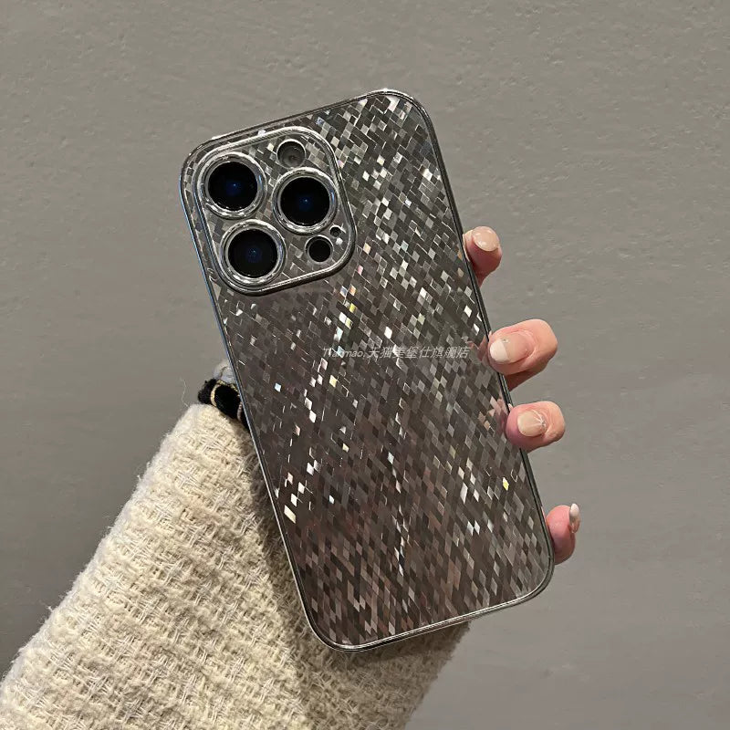 Silver Starlight Faceted Mosaic iPhone Case