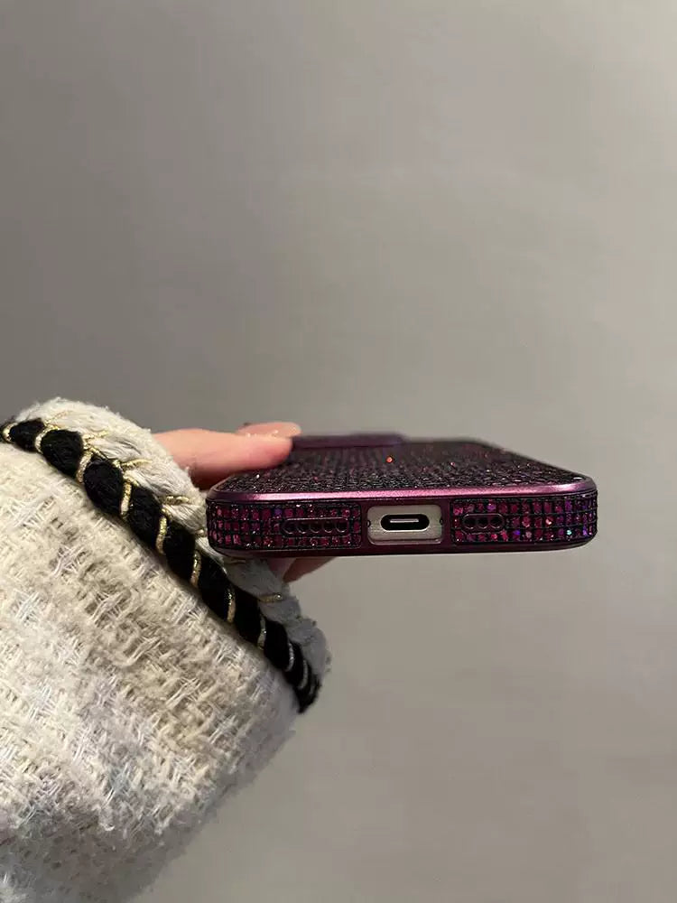 Berry After Dark Rhinestone iPhone Case – Full Bling Cover