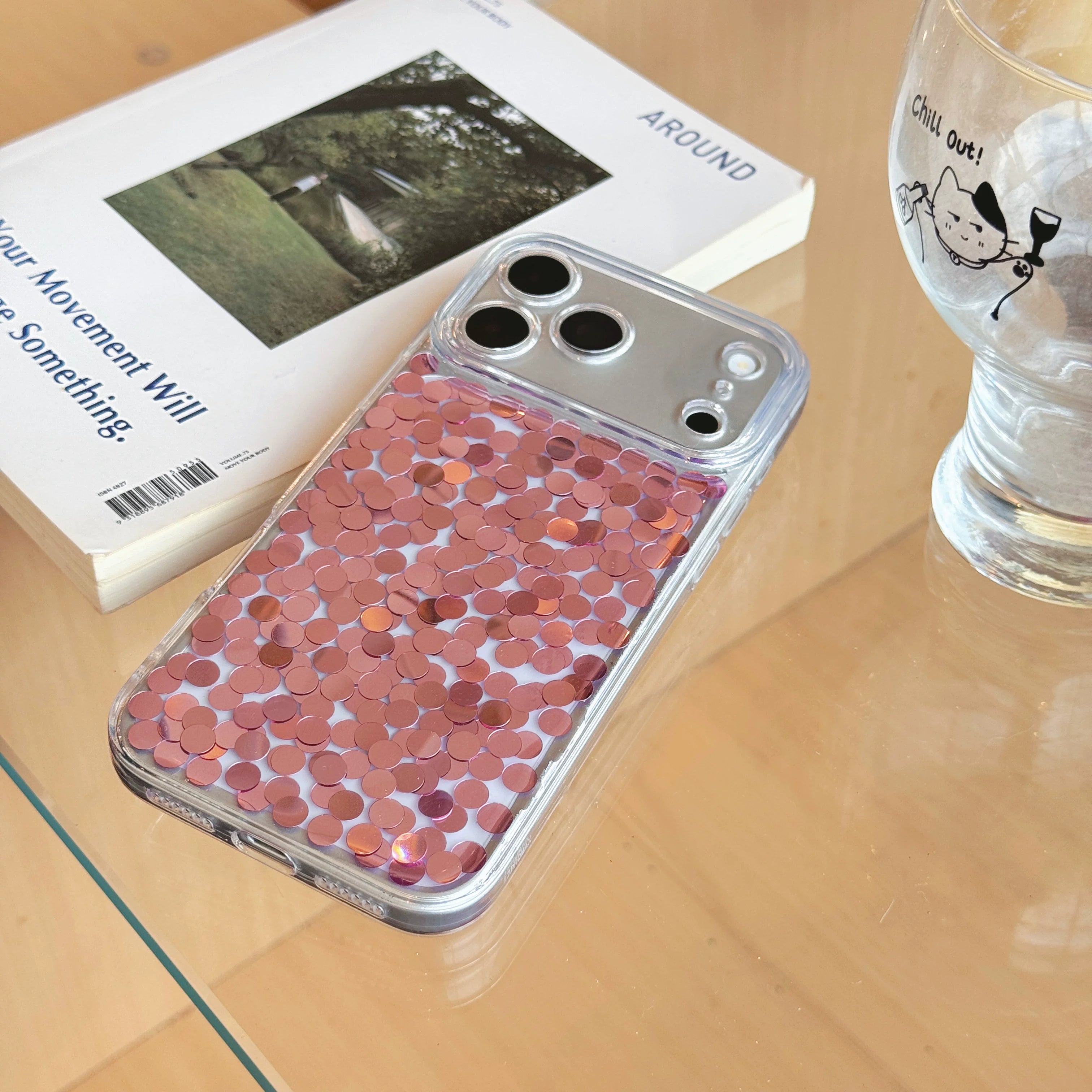 Blush Confetti Clear iPhone Case – Pink Sequin Sparkle
