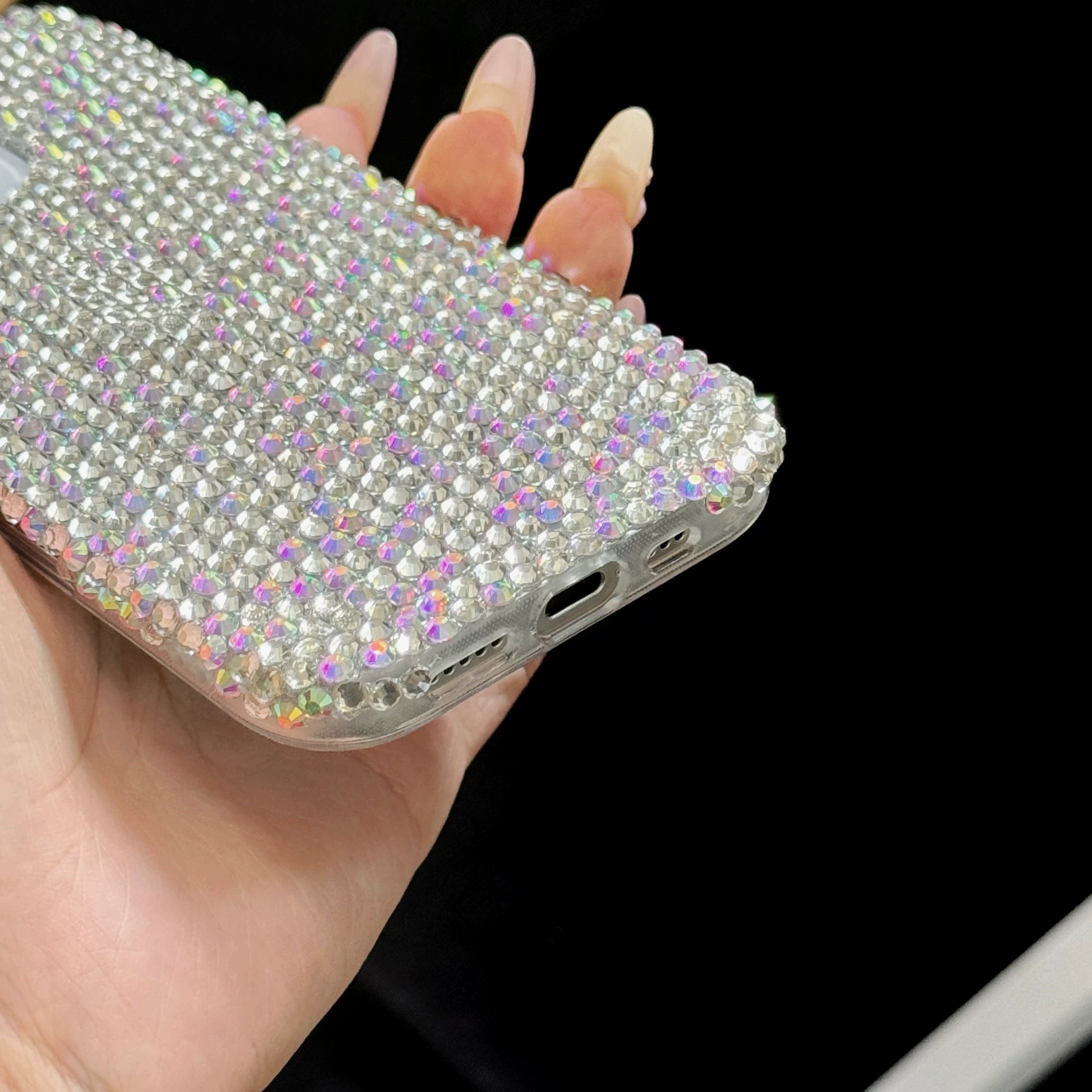 Aurora Ice Rhinestone iPhone Case – Full Crystal Bling
