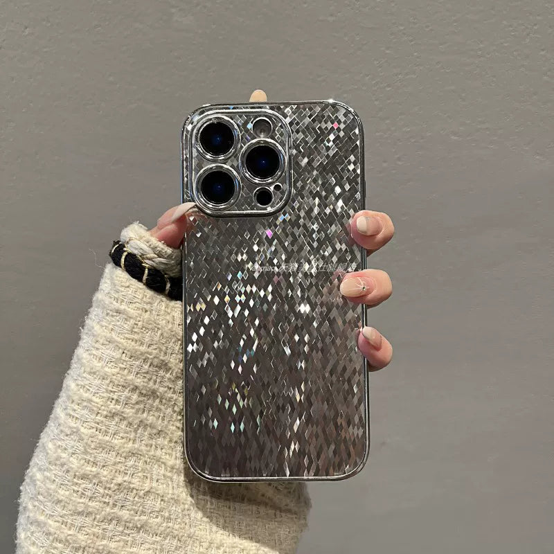 Silver Starlight Faceted Mosaic iPhone Case