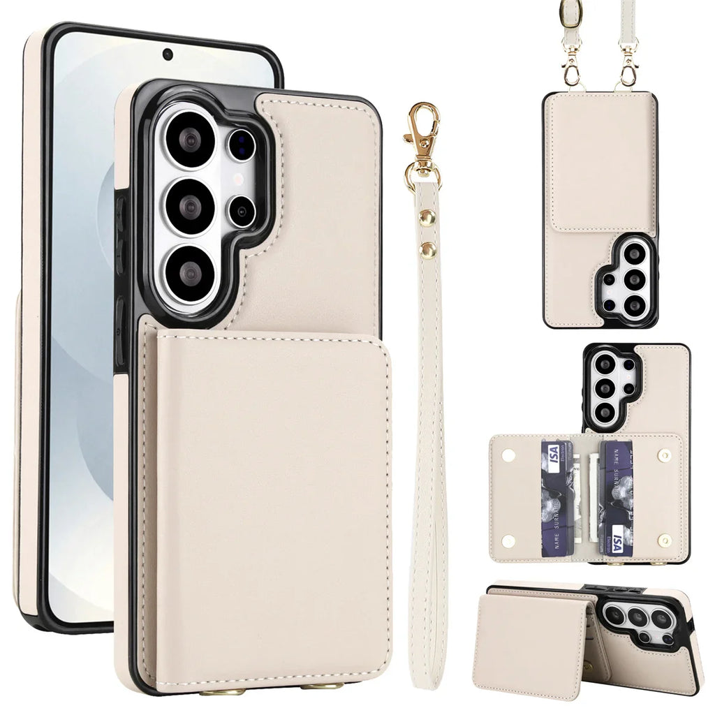 Samsung Galaxy S25 Case with RFID Wallet and Crossbody Strap