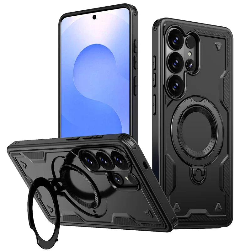 Samsung Galaxy S26 Series Military Drop-Proof Case with 360° Ring Stand