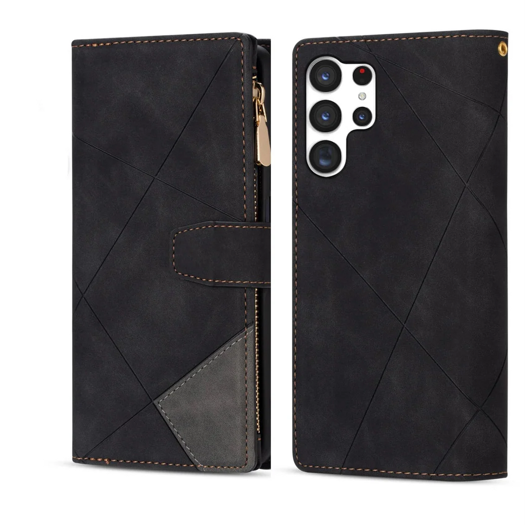 Samsung Galaxy S26 Series Color Block Wallet Case with Card Slots