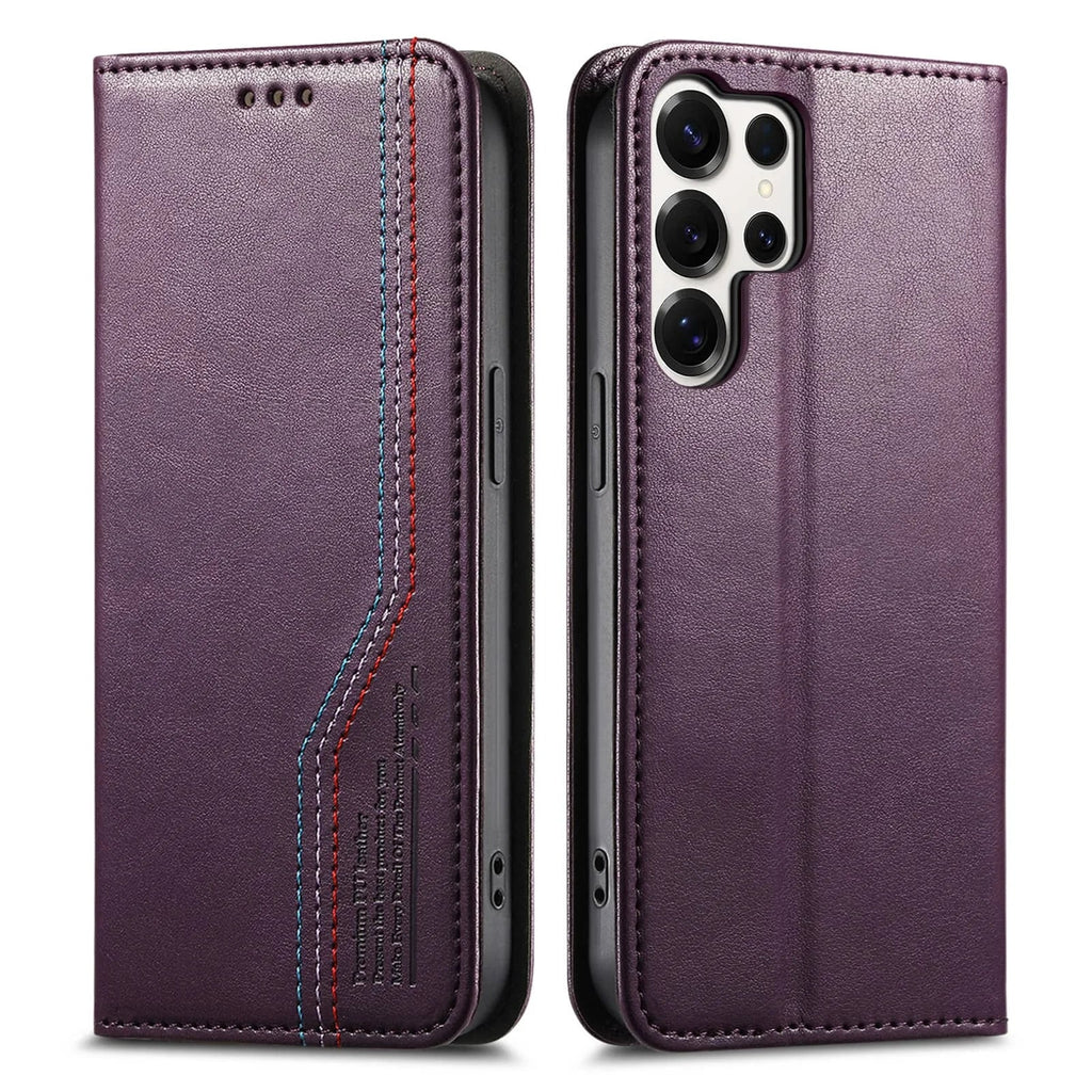 Samsung Galaxy S26 Series Leather Flip Case with Card Holder