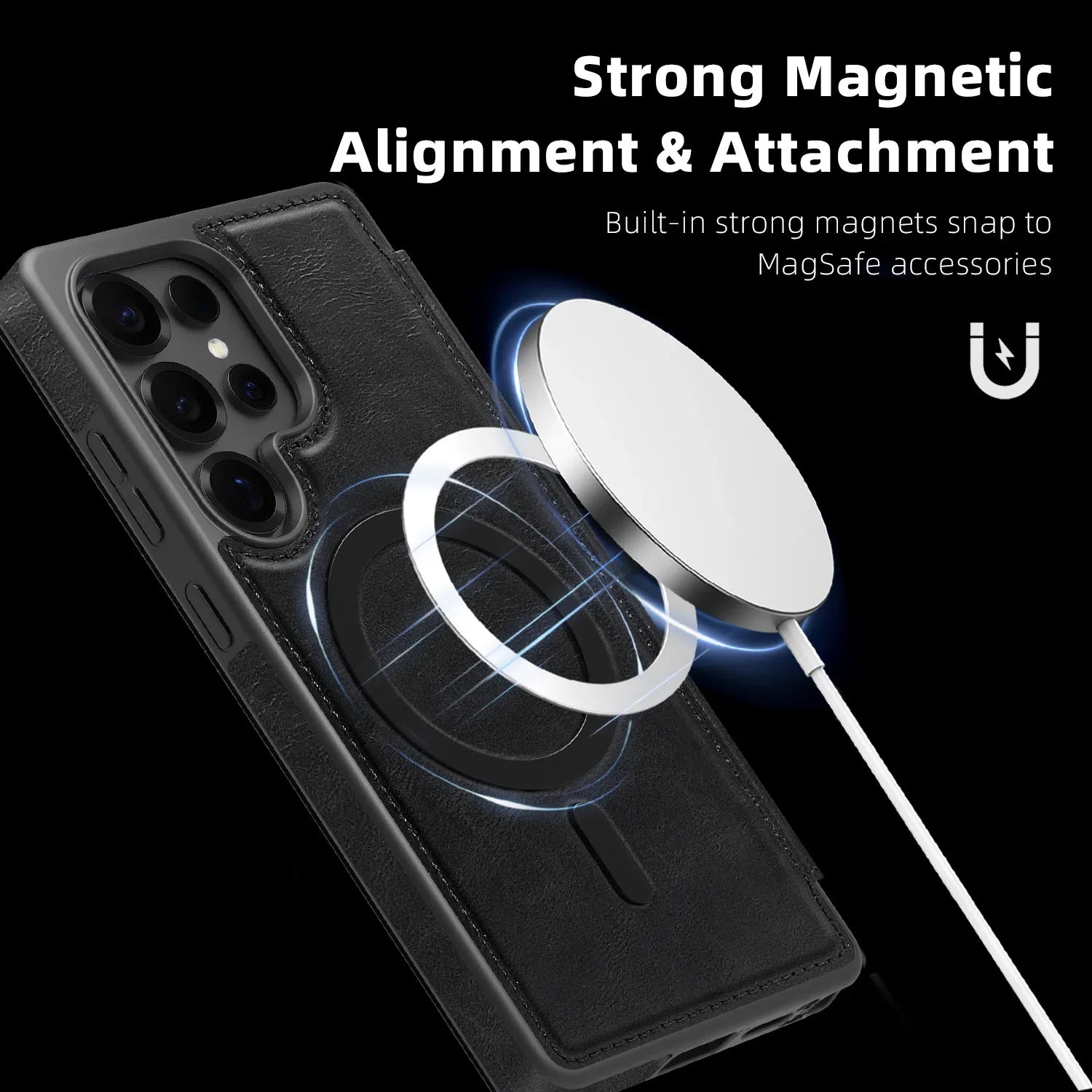 Samsung Galaxy S25 Series PU Leather Magnetic Wallet Flip Case