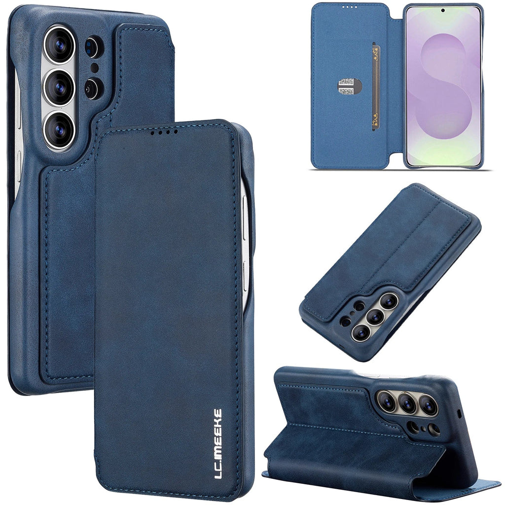 Samsung Galaxy S26 Series Leather Wallet Case with Kickstand