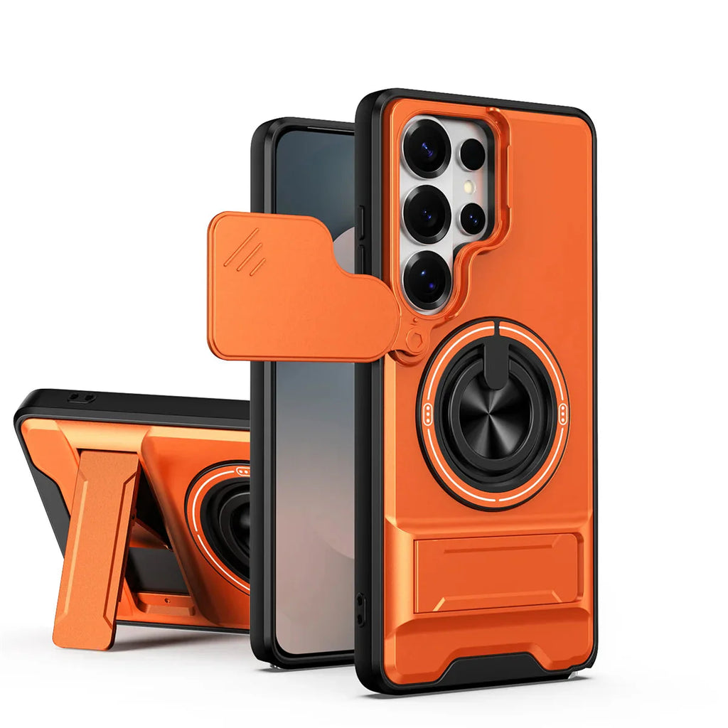 Samsung Galaxy S26 Series Protective Case with Lens Guard & Kick-stand