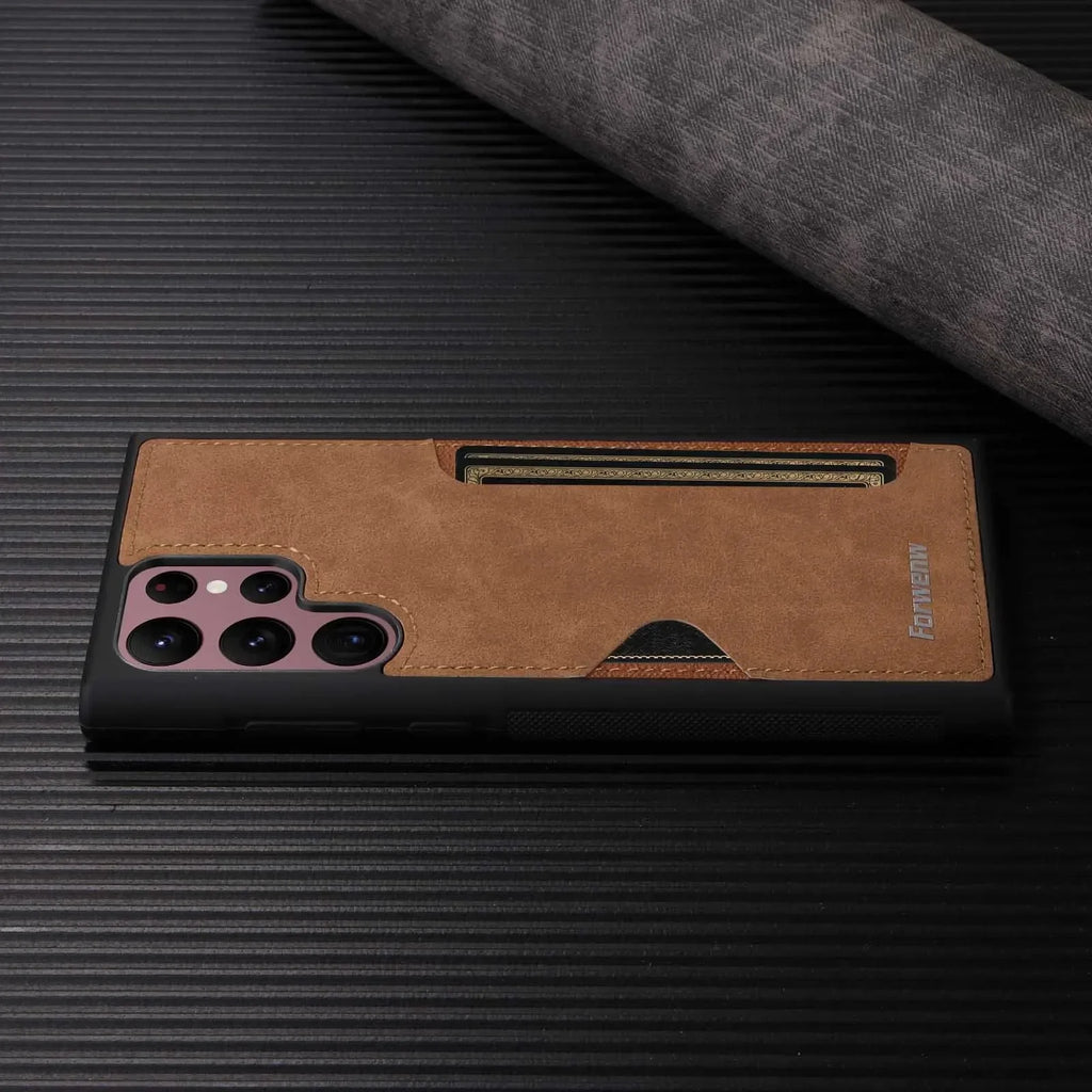 Samsung Galaxy S24 Series Retro Leather Wallet Case