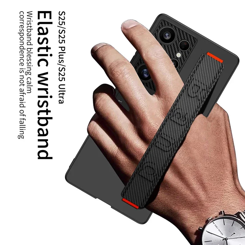 Samsung Galaxy S25 Ultra Slim Case with Wristband & Kickstand Bracket