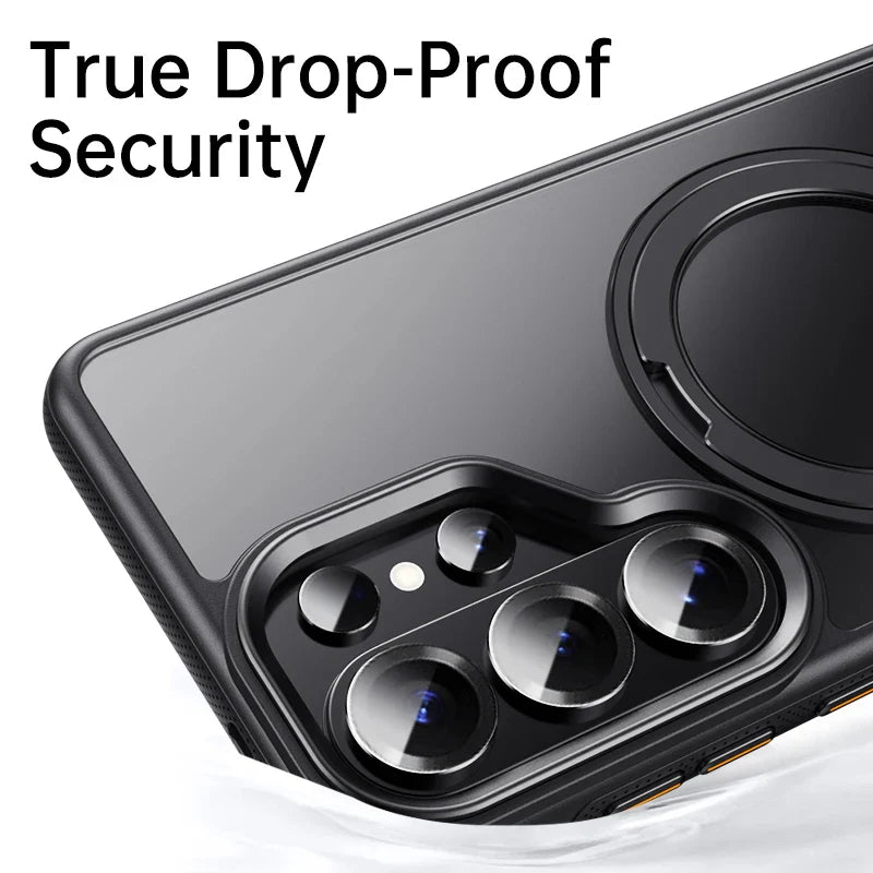 Samsung Galaxy S26 Series Magnetic Case with 360° Rotating Ring Kickstand