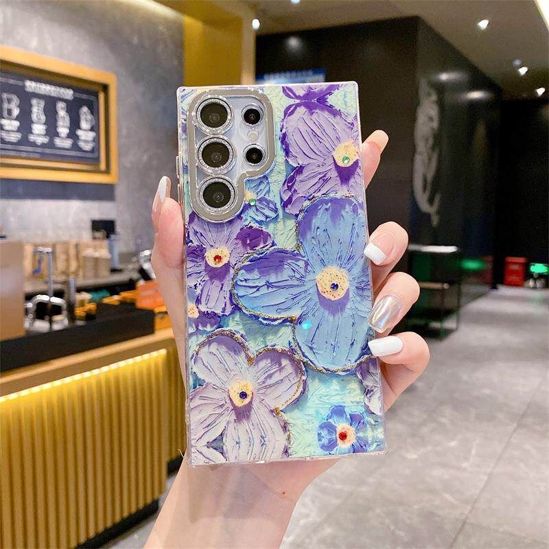 Oil Painting Floral Samsung Cases with Camera Lens Protection