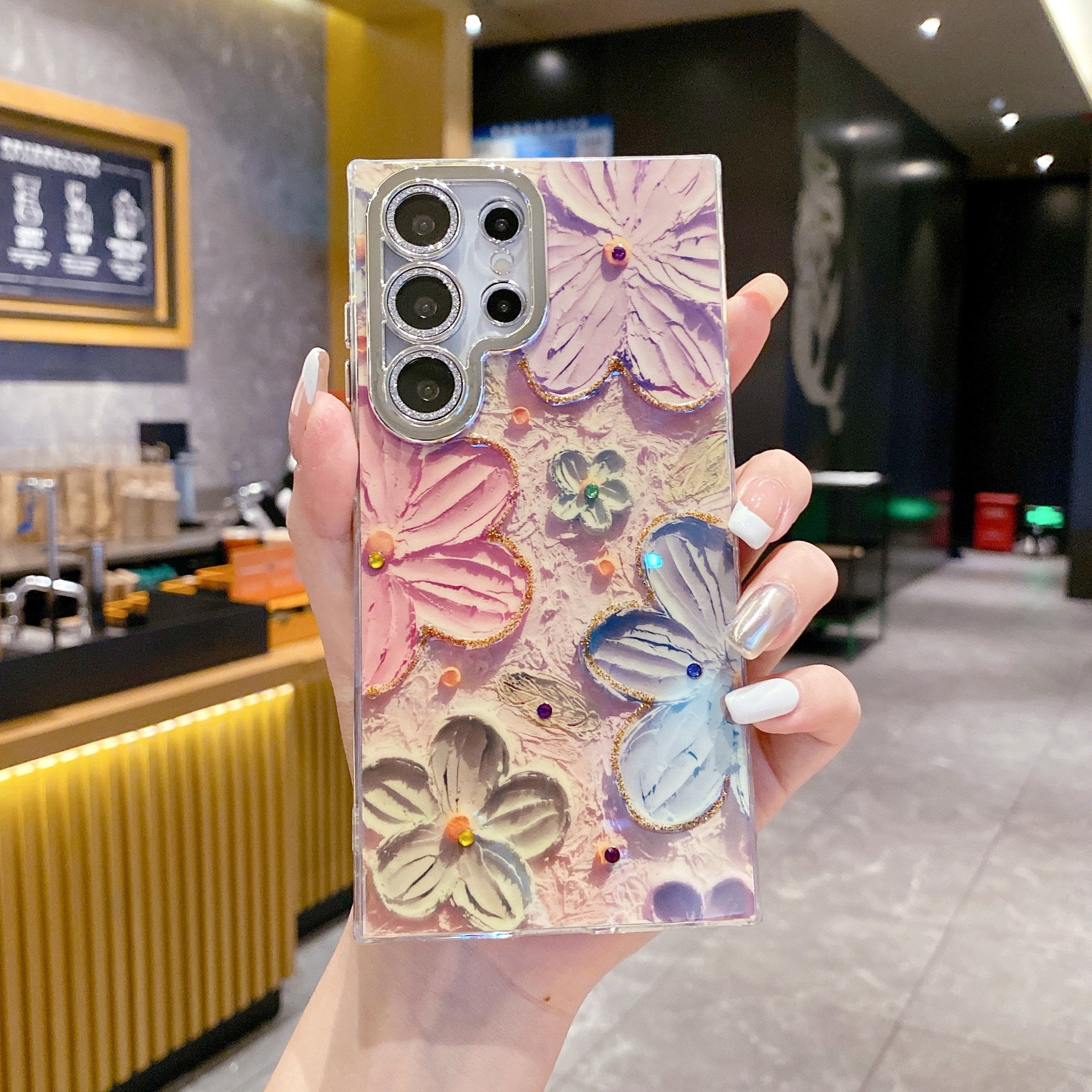 Oil Painting Floral Samsung Cases with Camera Lens Protection