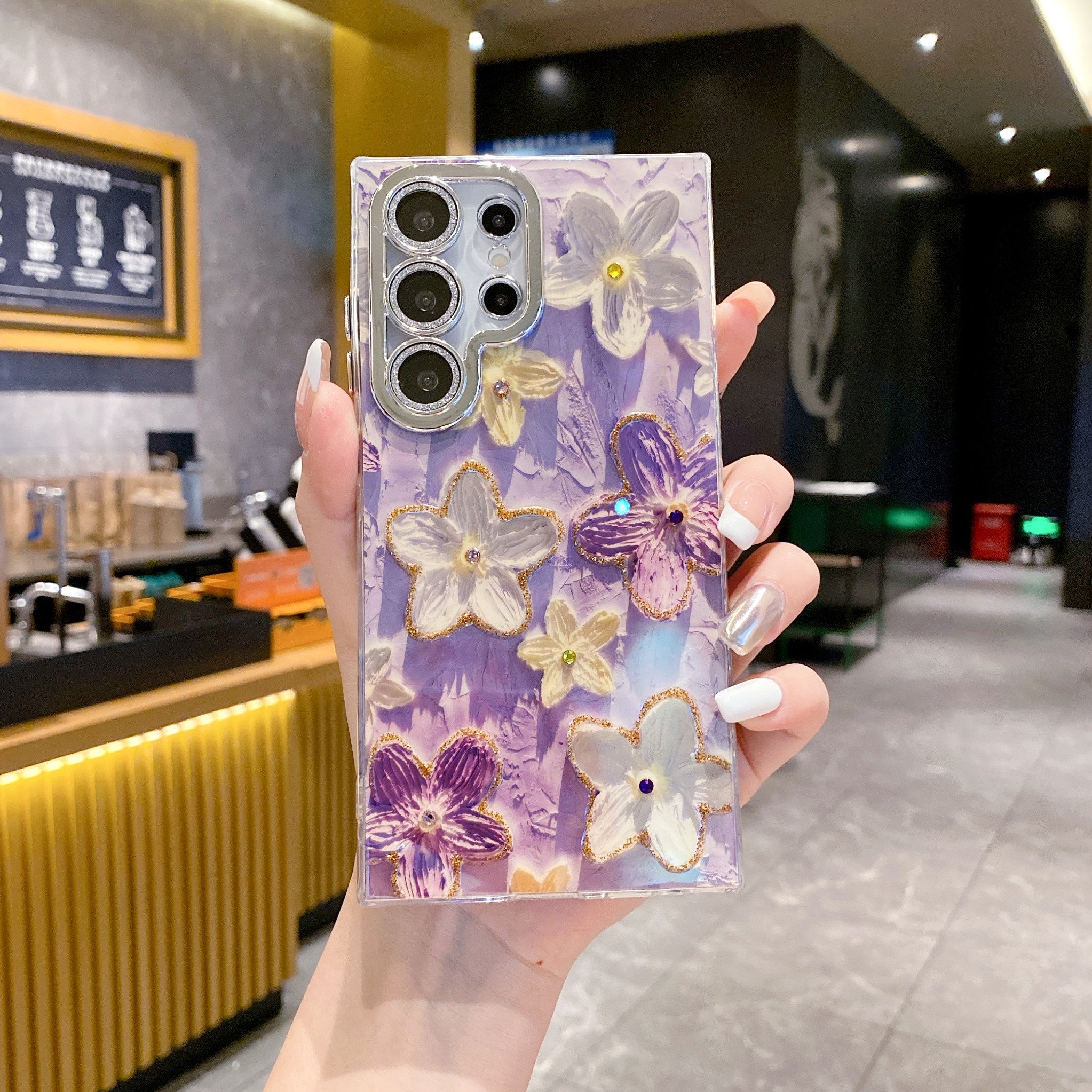 Oil Painting Floral Samsung Cases with Camera Lens Protection