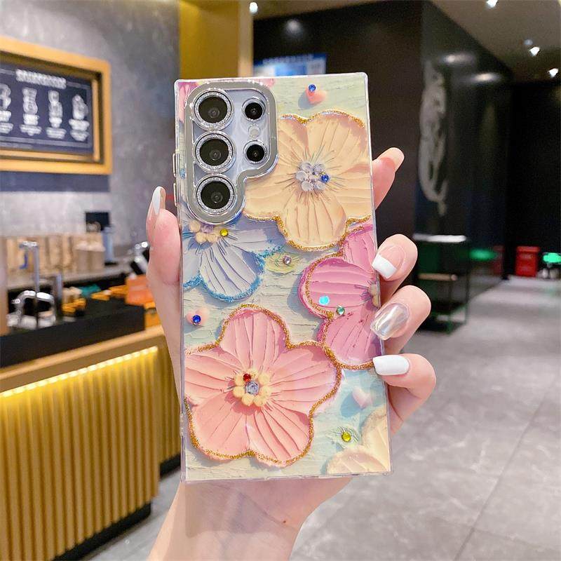 Oil Painting Floral Samsung Cases with Camera Lens Protection
