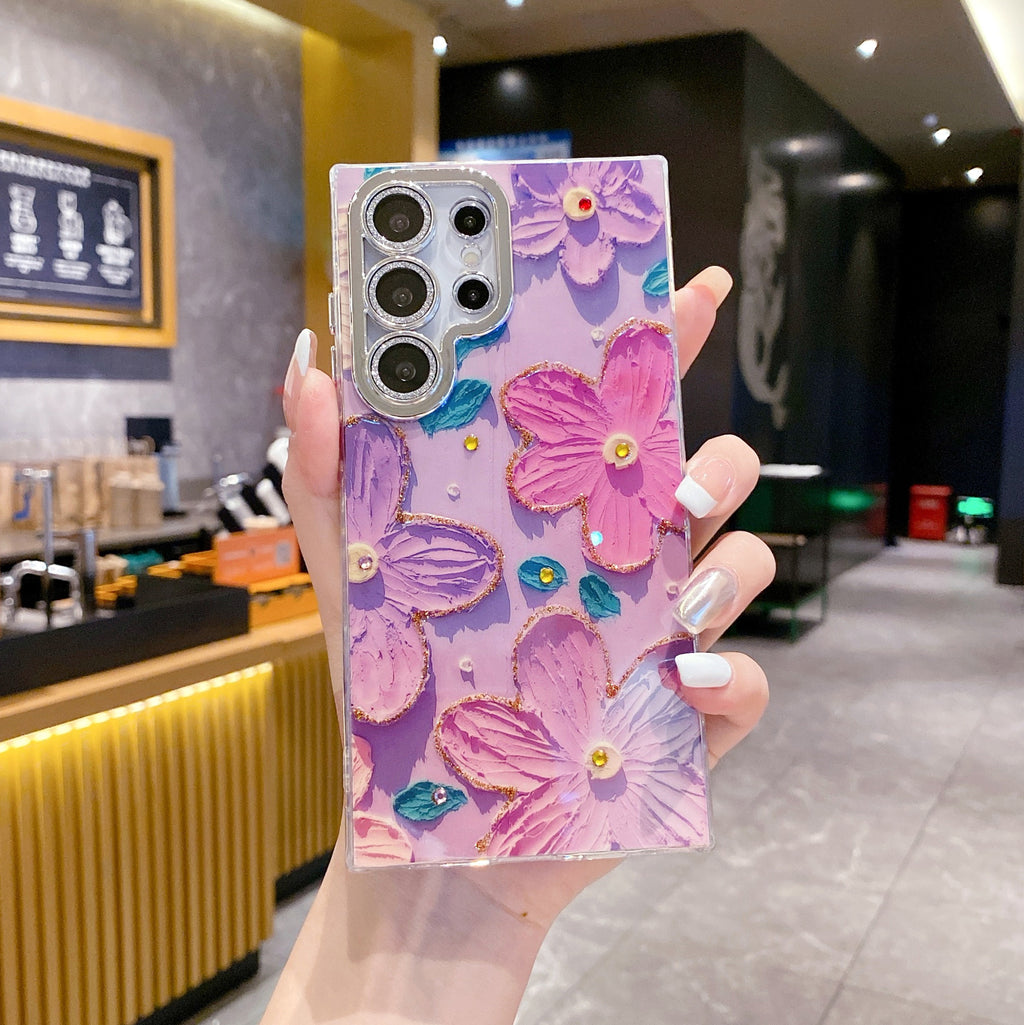 Oil Painting Floral Samsung Cases with Camera Lens Protection