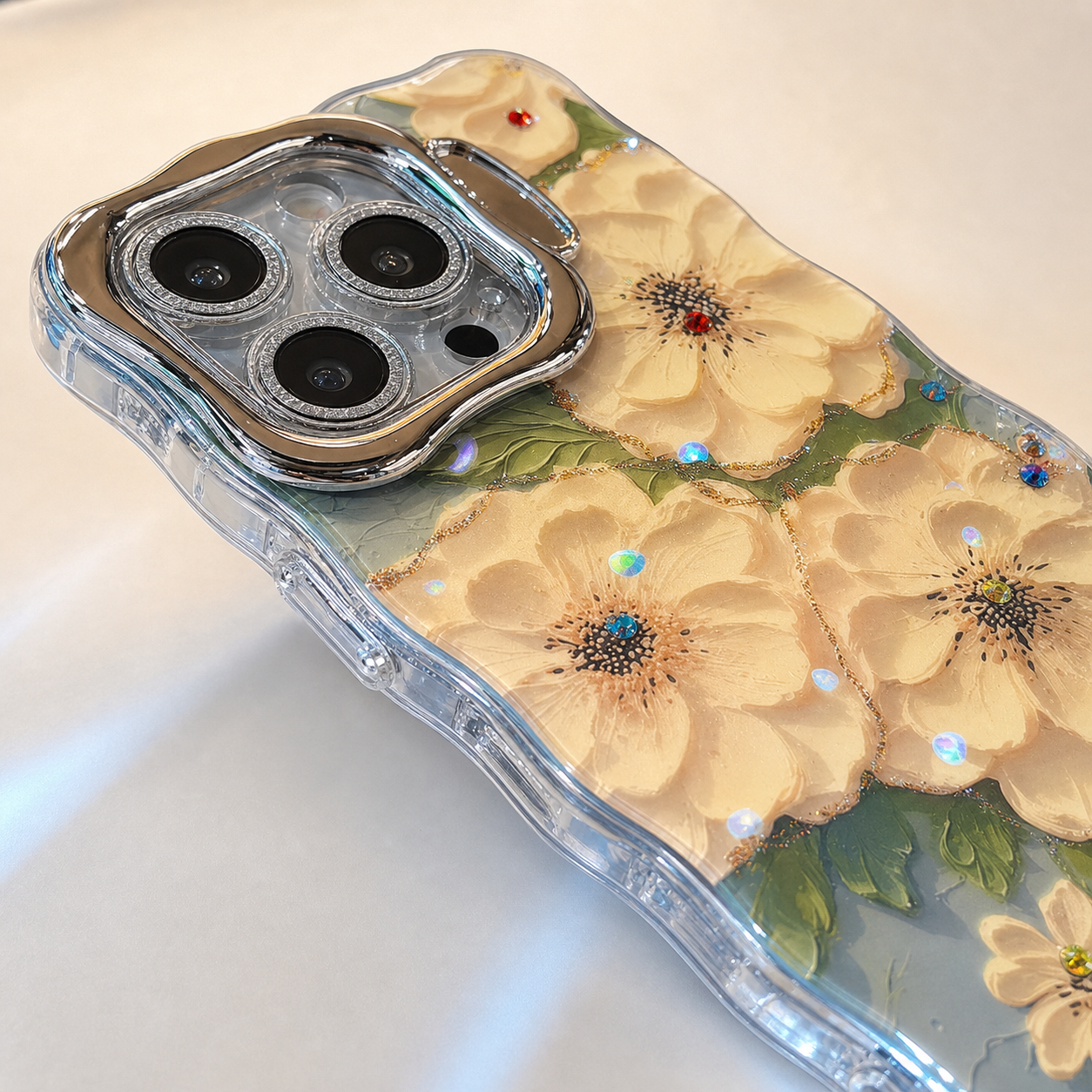 Floral Bloom Hidden-Stand Case for iPhone 11–17